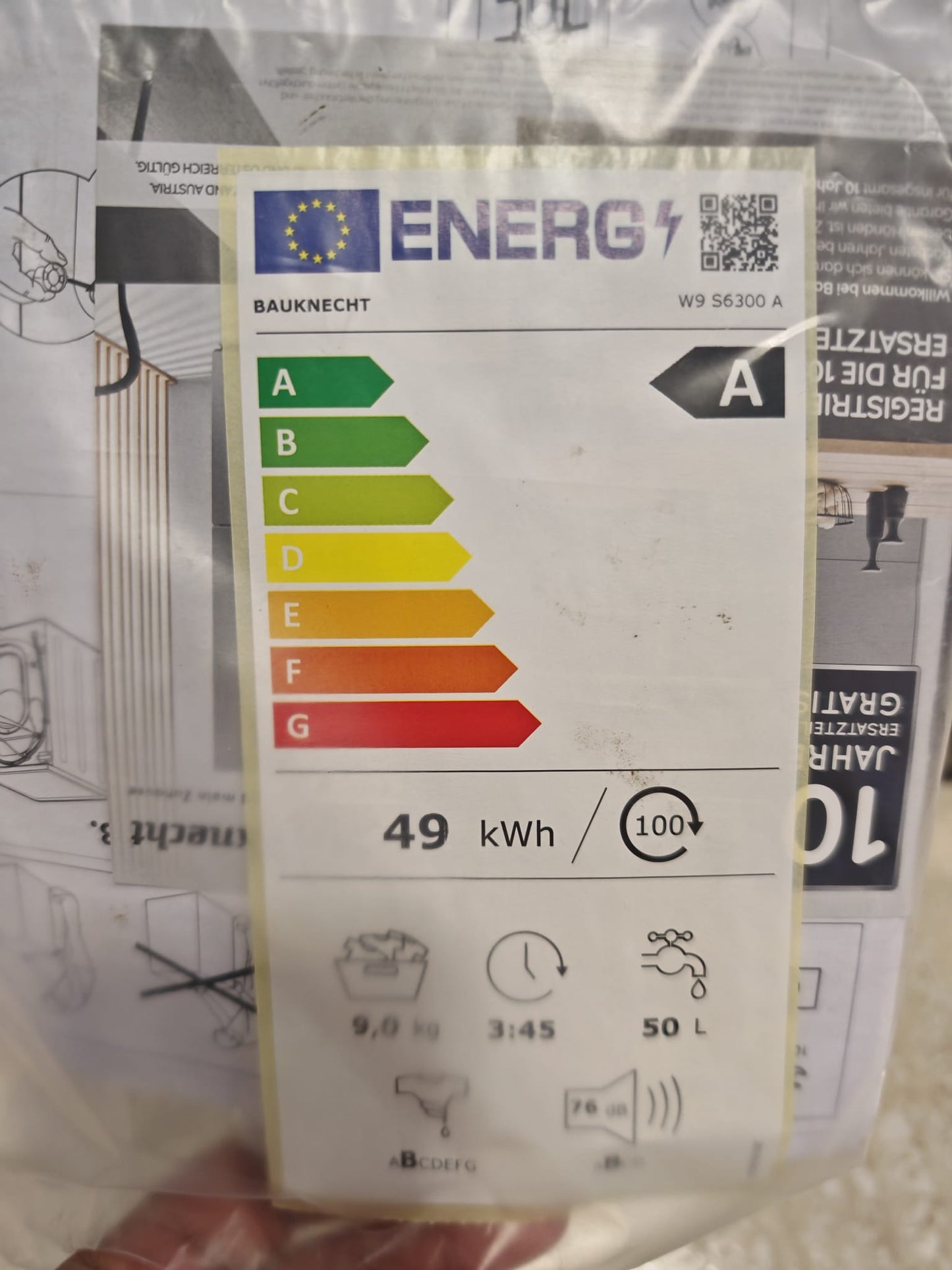 Lavadora Bauknecht 9 Kg. (00686)
